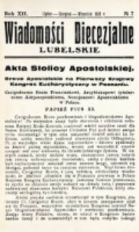 Wiadomości Diecezjalne Lubelskie. R. 12, nr 7 (1930)