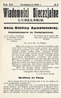 Wiadomości Diecezjalne Lubelskie. R. 12, nr 8 (1930)