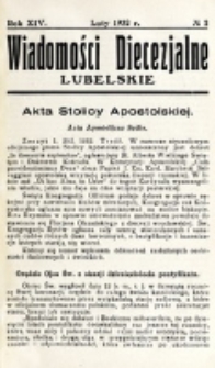 Wiadomości Diecezjalne Lubelskie. R. 14, nr 2 (1932)