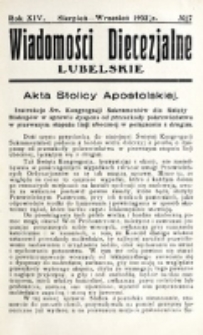 Wiadomości Diecezjalne Lubelskie. R. 14, nr 7 (1932)