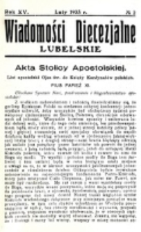 Wiadomości Diecezjalne Lubelskie. R. 15, nr 2 (1933)