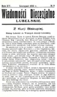 Wiadomości Diecezjalne Lubelskie. R. 15, nr 9 (1933)