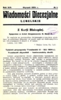 Wiadomości Diecezjalne Lubelskie. R. 16, nr 1 (1934)