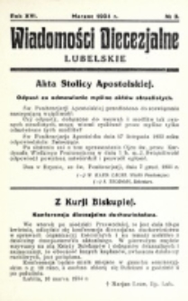 Wiadomości Diecezjalne Lubelskie. R. 16, nr 3 (1934)