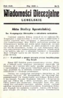 Wiadomości Diecezjalne Lubelskie. R. 17, nr 5 (1935)