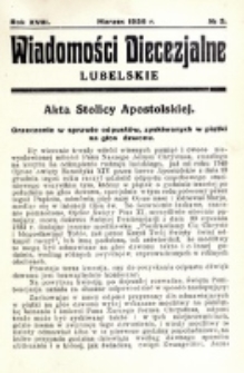 Wiadomości Diecezjalne Lubelskie. R. 18, nr 3 (1936)
