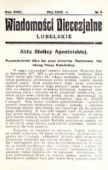 Wiadomości Diecezjalne Lubelskie. R. 18, nr 5 (1936)