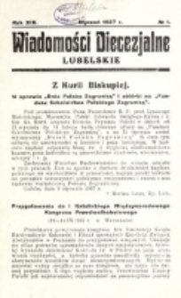 Wiadomości Diecezjalne Lubelskie. R. 19, nr 1 (1937)