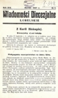 Wiadomości Diecezjalne Lubelskie. R. 19, nr 3 (1937)