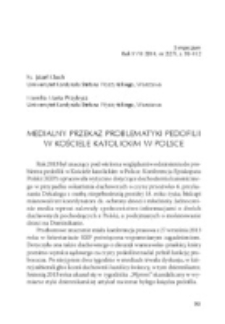 Medialny przekaz problem&oacute;w pedofilii w Kościele katolickim w Polsce.
