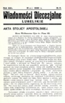 Wiadomości Diecezjalne Lubelskie. R. 21, nr 5 (1939)