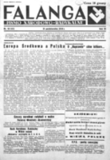 Falanga : pismo narodowe. R. 3, nr 43=123 (18 października 1938)