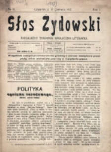 Głos Żydowski : niezależny tygodnik społeczno-literacki. R. 1, nr 18 (1917).