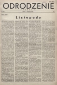 Odrodzenie : tygodnik. R. 1, nr 8/9 (12 listopada 1944)