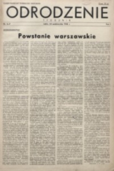 Odrodzenie : tygodnik. R. 1, nr 6/7 (22 października 1944)