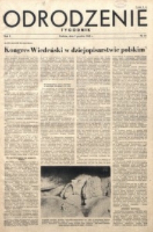 Odrodzenie : tygodnik. R. 2, nr 54 (9 grudnia 1945)