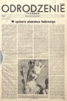 Odrodzenie : tygodnik. R. 2, nr 55 (16 grudnia 1945)