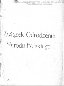 Związek Odrodzenia Narodu Polskiego.