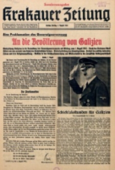 Krakauer Zeitung. Jg. 3, Sonderausgabe (1 August 1941)