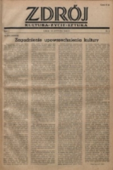 Zdrój : kultura - życie - sztuka. R. 1, nr 6 (15 listopada 1945)