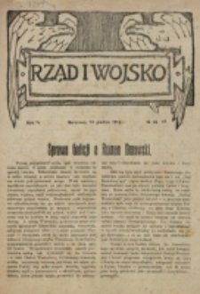 Rząd i Wojsko. R. 4 (1919), nr 46/47 (14 grudnia)