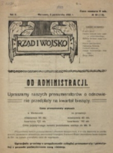 Rząd i Wojsko. R. 5 (1920), nr 40=118 (3 października)