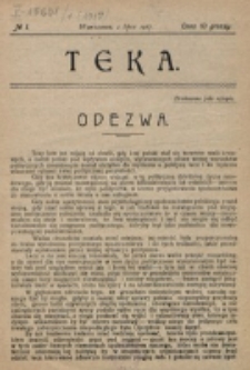 Teka. 1917, nr 1 (1 lipca)