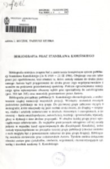 Bibliografia prac Stanisława Kamińskiego / Anna I. Buczek, Tadeusz Szubka.