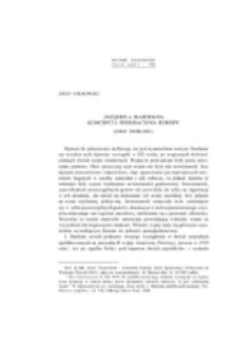 Jacques&rsquo;a Maritaina koncepcja federacyjna Europy. (Szkic problemu).