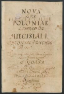 Nova Lux Poloniae Lustrico die Miecislai I Poloniae Principis D.O.M.