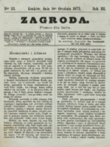 Zagroda : pismo dla ludu. R. 3, nr 23 (8 grudnia 1873)