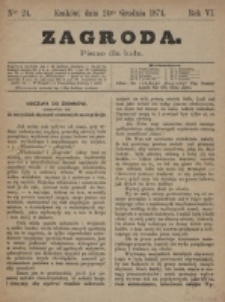 Zagroda : pismo dla ludu. R. 4, nr 24 (24 grudnia 1874)