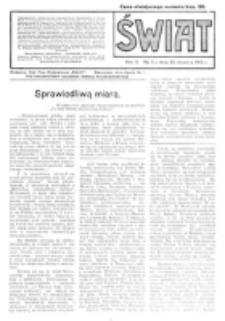 Świat : pismo tygodniowe ilustrowane poświęcone życiu społecznemu, literaturze i sztuce. R. 10 (1915), nr 5 (30 stycznia)