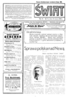 Świat : pismo tygodniowe ilustrowane poświęcone życiu społecznemu, literaturze i sztuce. R. 10 (1915), nr 11 (13 marca)