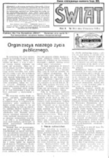 Świat : pismo tygodniowe ilustrowane poświęcone życiu społecznemu, literaturze i sztuce. R. 10 (1915), nr 34 (21 sierpnia)