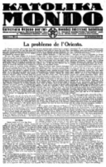 Katolika Mondo : sendependa oficiala organo por tutmondaj interesoj katolikaj : gazeto de Internacio Katolika. Jarkolekto 1, numero 5
