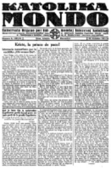Katolika Mondo : sendependa oficiala organo por tutmondaj interesoj katolikaj : gazeto de Internacio Katolika. Jarkolekto 3, numero 8