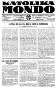 Katolika Mondo : sendependa oficiala organo por tutmondaj interesoj katolikaj : gazeto de Internacio Katolika. Jarkolekto 7, numero 4