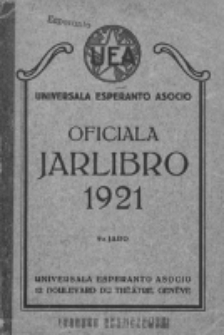 Oficiala Jarlibro. 1921