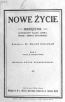 Nowe Życie : miesięcznik poświęcony nauce, literaturze i sztuce żydowskiej. R. 1, t. 2 (1924)