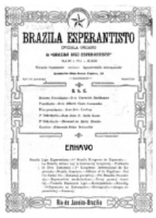 Brazila Esperantisto : oficiala organo de "Brazila Ligo Esperantista". Jaro 3, numero 11/12 (1911)
