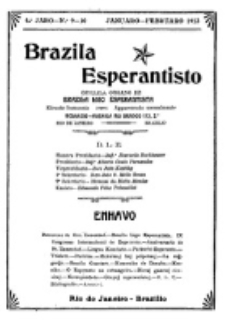 Brazila Esperantisto : oficiala organo de "Brazila Ligo Esperantista". Jaro 4, numero 9/10 (1912)