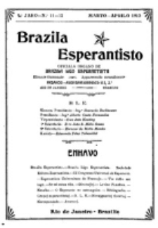 Brazila Esperantisto : oficiala organo de "Brazila Ligo Esperantista". Jaro 4, numero 11/12 (1912)