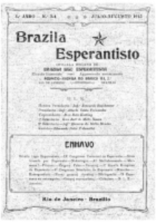Brazila Esperantisto : oficiala organo de "Brazila Ligo Esperantista". Jaro 5, numero 3/4 (1913)