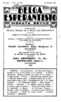 Belga Esperantisto : monata revuo, Jaro 14, nr 12 (1928)