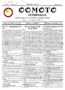 Oomoto Internacia : monata organo de la Universala Homama Asocio. Jaro 1, n-ro (Januaro 1926)