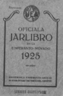 Oficiala Jarlibro. 1925