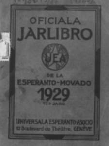 Oficiala Jarlibro. 1929