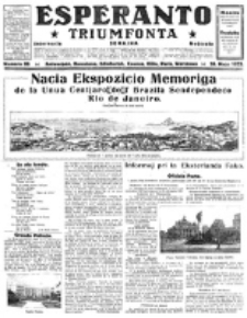 Esperanto Triumfonta : ǰurnalo internacia, universale, sendependa. 1922, no 86
