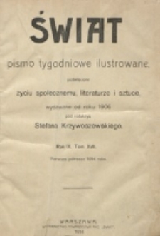 Spis rzeczy za połrocze 1-sze 1914 roku.